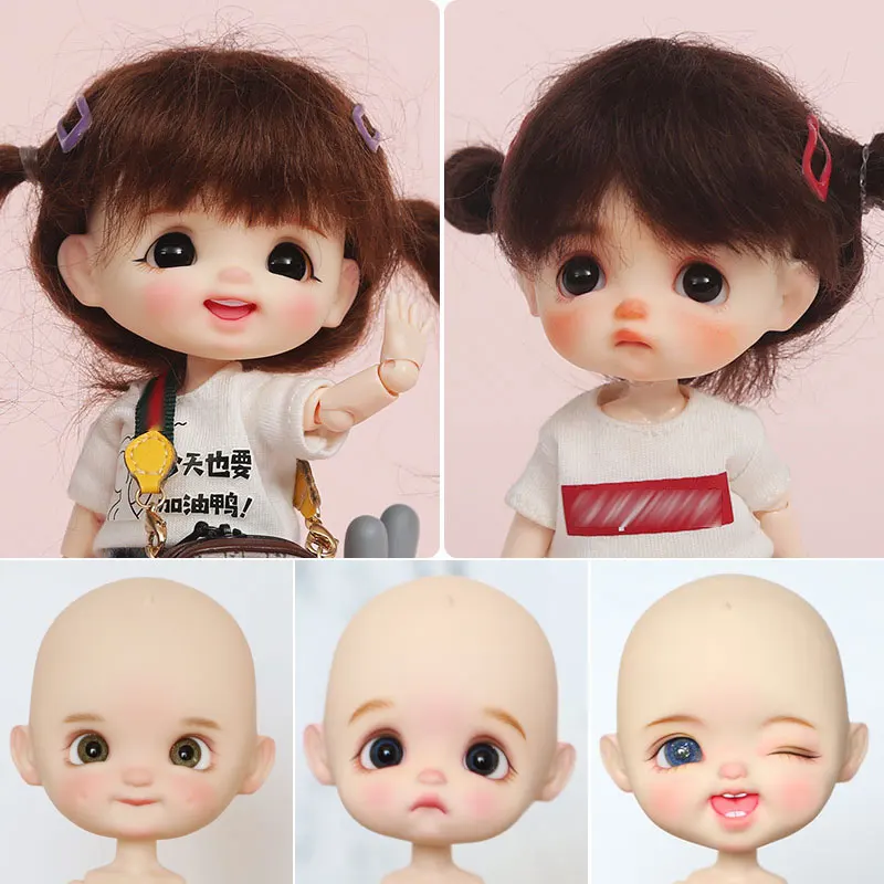 New STO EGG doll head lovely 1/8 BJD dolls OB DIY custom made ob11 Makeup doll head YMY body Doll accessories