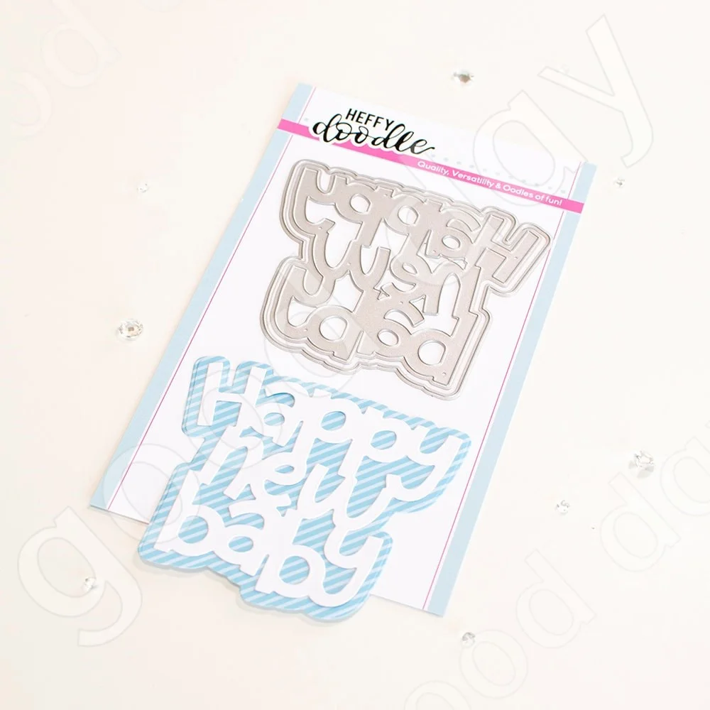 

2022 Arrival New Happy New Baby Dies Set Used for Scrapbook Diary Decoration Embossing Template Diy Greeting Card Handmade