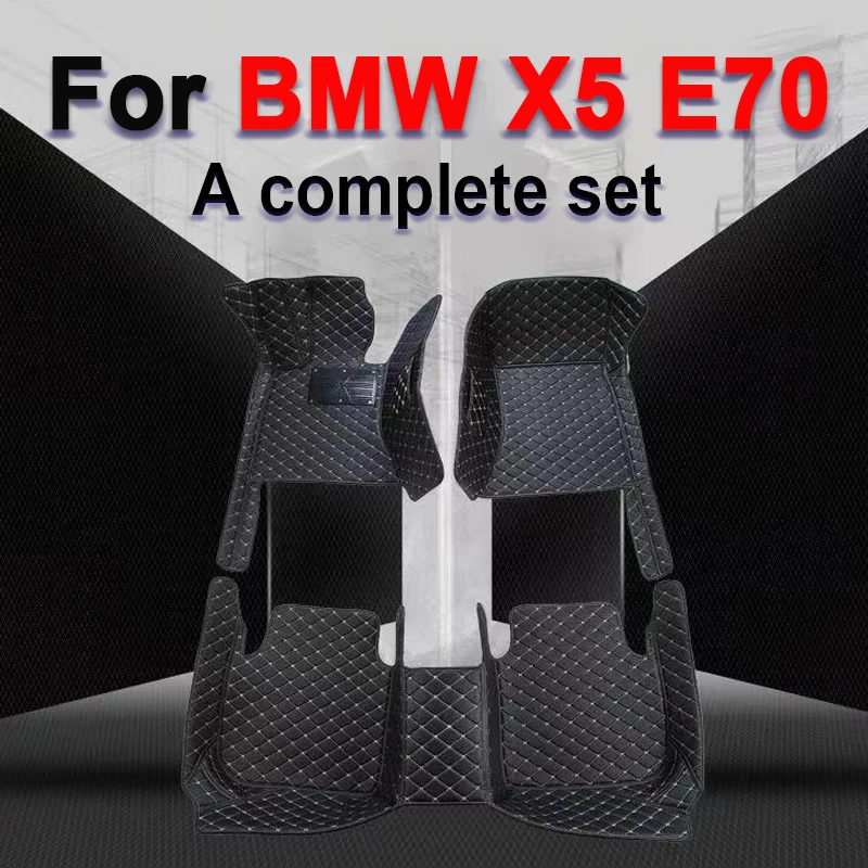 

Car Floor Mats For BMW X5 E70 MK2 2008~2013 Luxury Leather Mat Set Auto Protect Carpet Rug Interior Parts Car Accessories 7 Seat