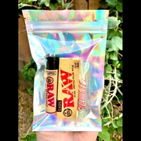 holographic resealable bags 4 x 6 foil pouch ziplock bags for cigar candy