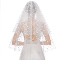 womens short fingertip length 1 tier lace wedding bridal veil with comb short bride veils in stock