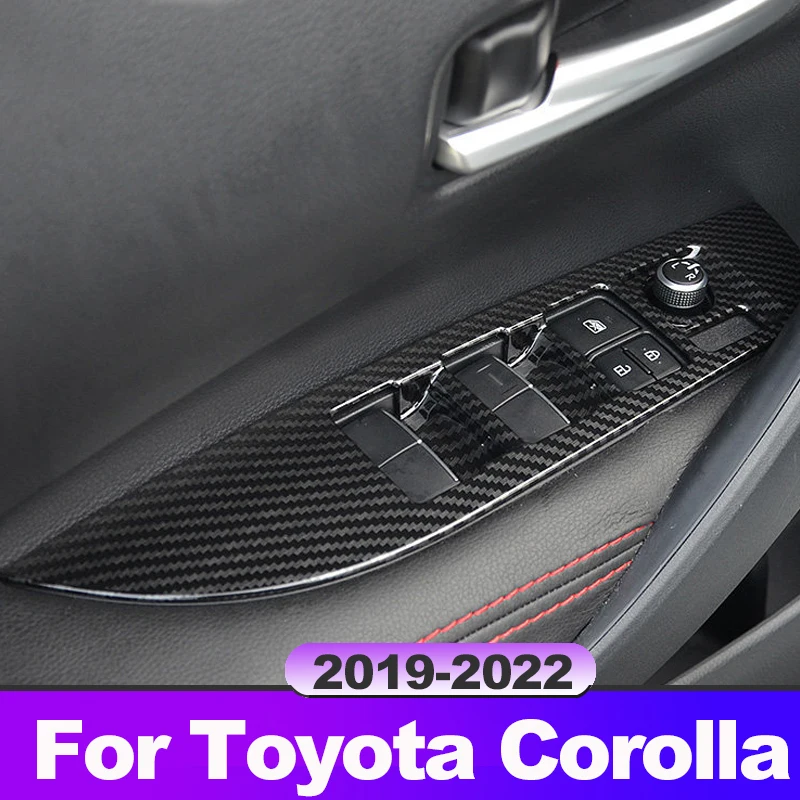 

Для Toyota Corolla 2019 2020 2021 2022 E210 ABS кнопки для подъема двери автомобиля, подлокотника, панели, окна, крышки, отделки, стикеры, аксессуары