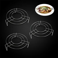stainless steel round pot steamer rack durable dumplings steaming tray tableware stand durable cooker trivet kitchen accessories