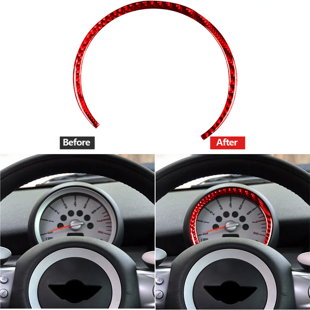 Красный инструмент наклейка из углеродного волокна для мини R55 R56 R57 Convertible 07-10