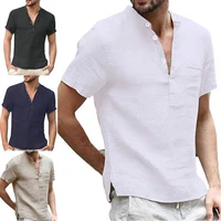 tee shirt pockets quick drying thin solid color men loose shirt casual t shirt for holiday