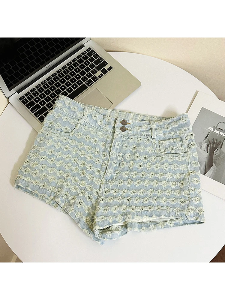 

Женские рваные джинсовые шорты Y2k, уличная одежда с высокой талией, повседневные ковбойские шорты в Корейском стиле, винтажные джинсовые шорты в стиле Харадзюку, лето 2023