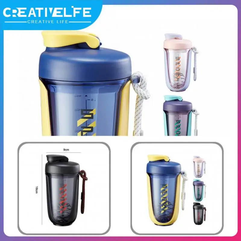 

Accompanying Simple Water Bottle Portable Sports Water Cup Anti-drop Plastic Plastic Cup Wholesale Fall Prevention 550ml Newest