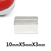 2050100200300500pcs 10x5x3 mm small block magnets strong n35 quadrate neodymium permanent magnet sheet 10x5x3mm 1053 mm