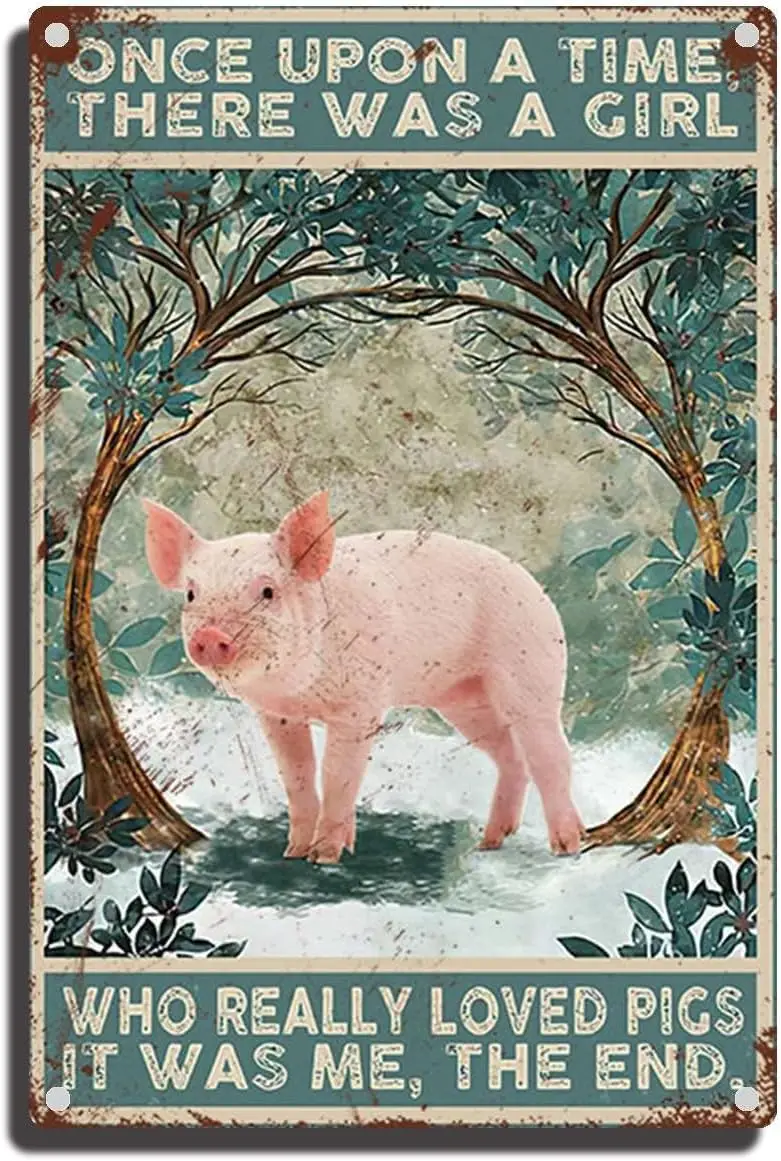Оловянная вывеска Одного разу там была девушкой которая действительно любит