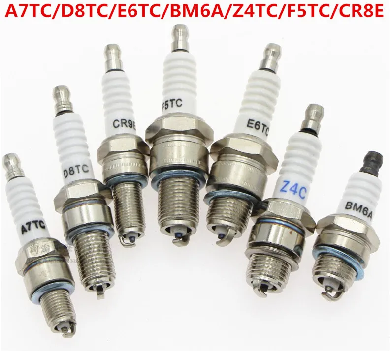 

Motorcycle spark plug 100/125 A7TC D8TC E6TC F7TC B7TC BMA6 Z4TC F5TC CR8 A7RTC CR7HSA D8TRC D8TJC D8EA D8T Chain saw lawn mower