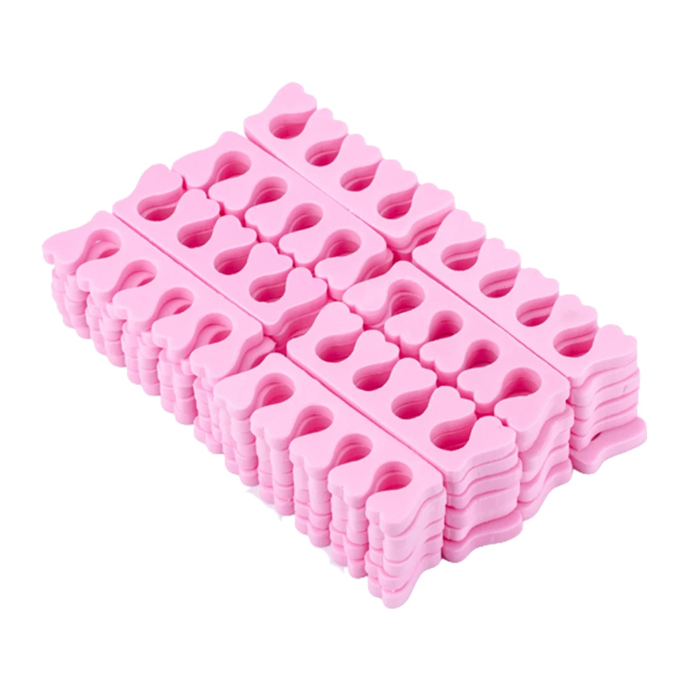 

50pcs/Pack Pink Nail Art Toes Separators Fingers Foots Sponge Soft Gel UV Tools Polish Manicure Pedicure
