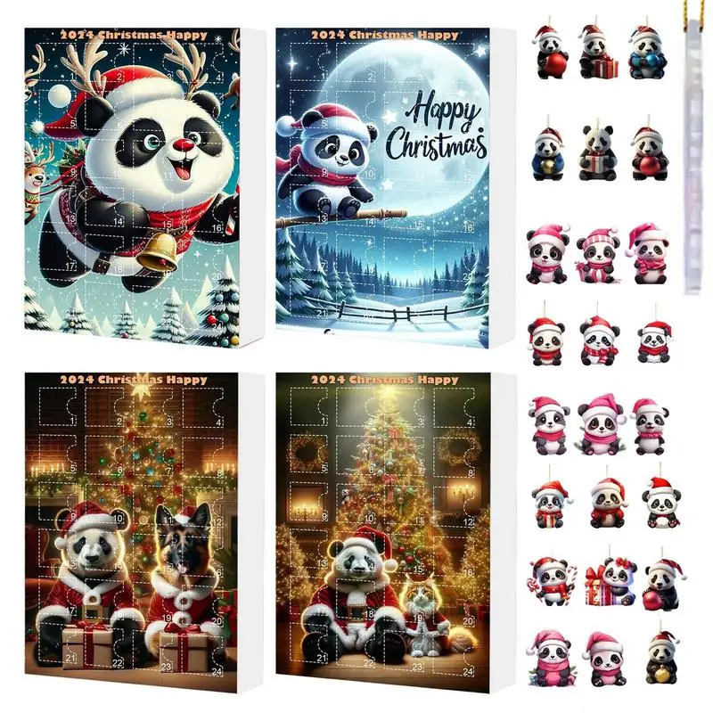 Календарь с пандой и обратным отсчётом 24 дня