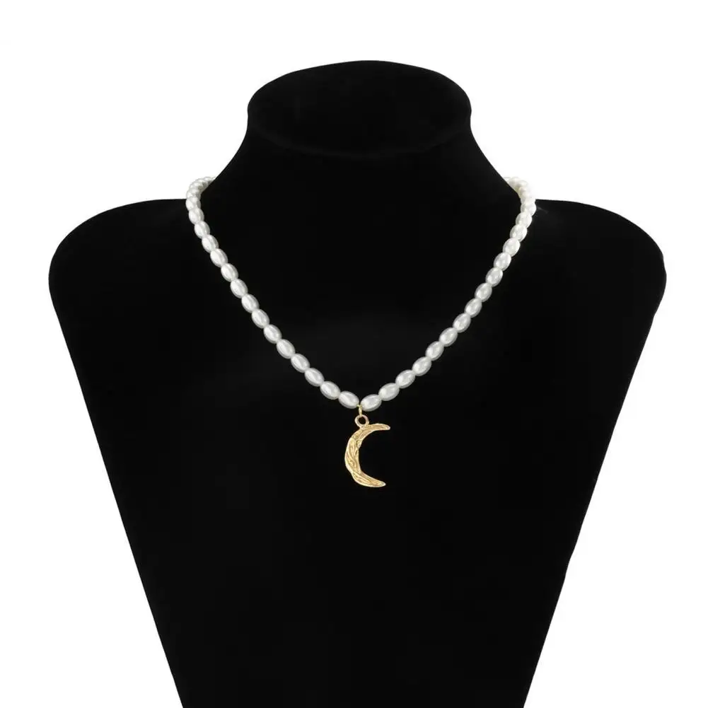 

Женское Ожерелье, многослойная подвеска в виде Луны, яркий блеск, элегантная цепочка до ключиц