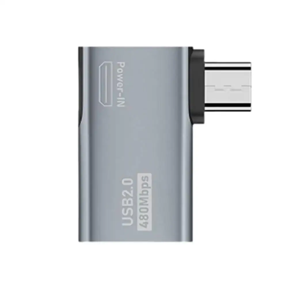 Кабель-адаптер 4K 90 градусов левый/правый угол питание от микро USB к OTG