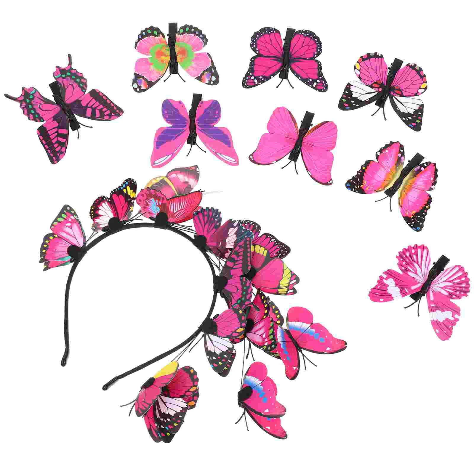 

Повязка на голову с бабочками для девушек женские бабочки для взрослых на Хэллоуин костюм повязка на голову для девочек зажимы