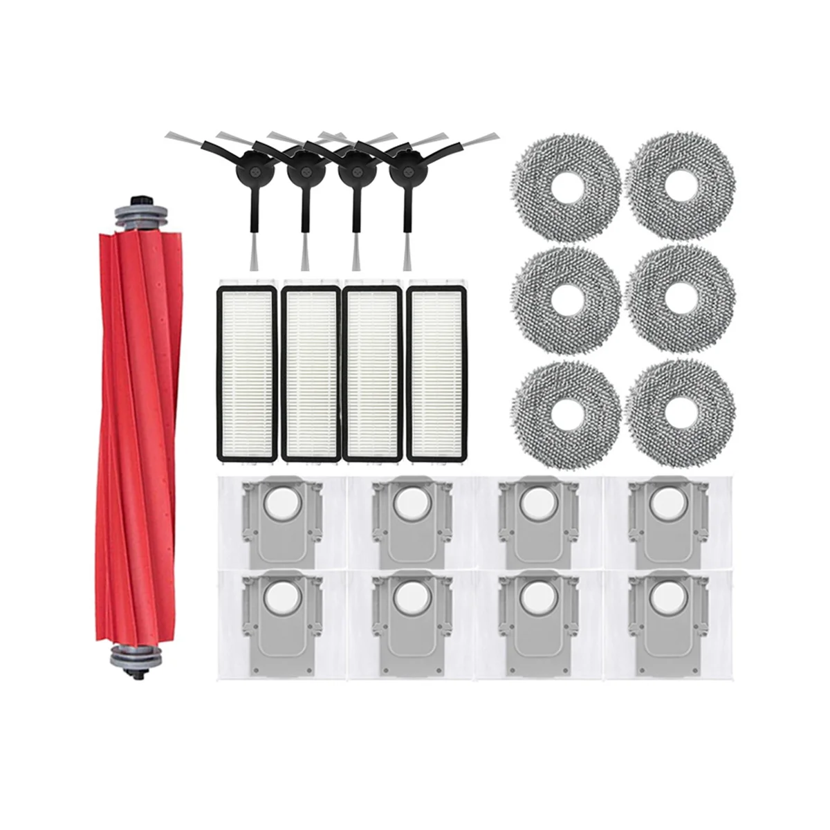 

Аксессуары для робота-пылесоса Q / P10 A7400RR, основная боковая щетка, фильтр НЕРА, насадка на швабру, пылесборники