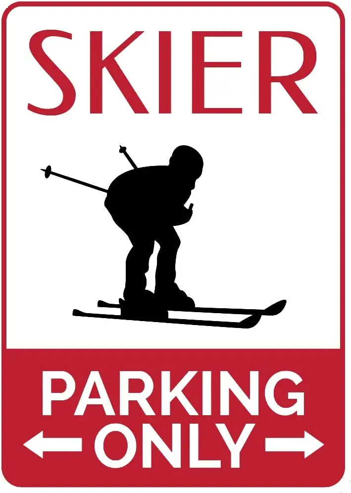 Знак Парковки Skier знак для катания на лыжах подарок зайчик со снежной тематикой