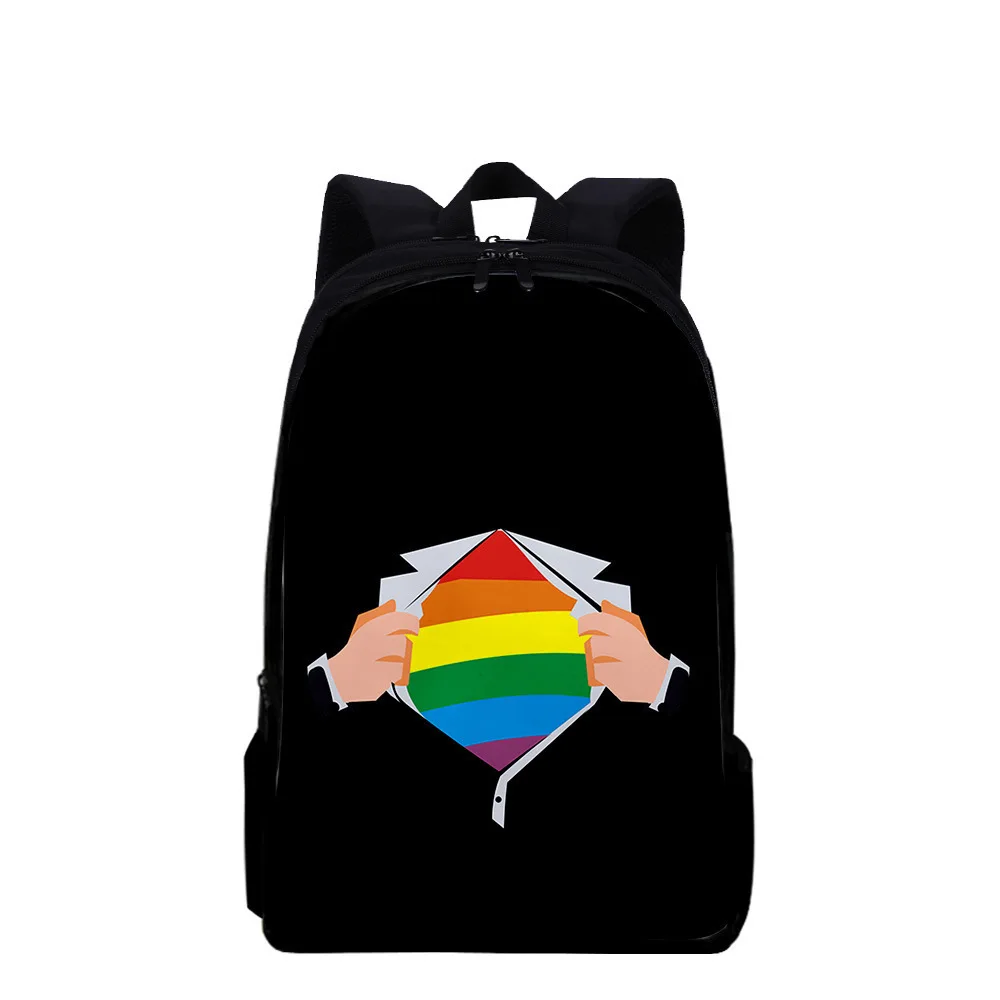 

Trendy Novelty Colourful LGBT Notebook Backpacks pupil School Bags 3D Print Oxford Waterproof Boys/Girls Laptop Backpacks