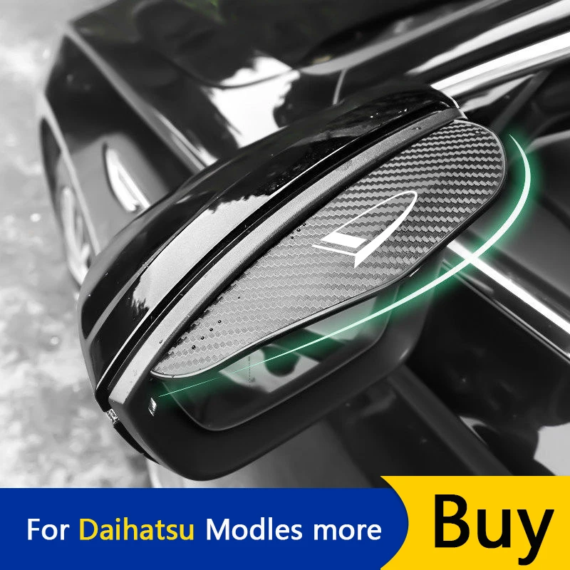 

JKHNN Car Rearview Mirror Rain Eyebrow for Daihatsu Copen Charade Yrv Materia Mira Rocky Pyzar Rainproof Accessories Decor