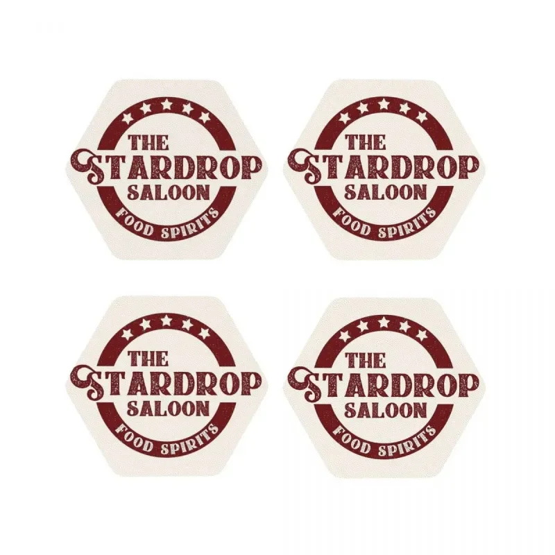 

The Stardrop Saloon Pub Logo Coaster Decoration And Accessories For Table Utensils For Kitchen Dining Mat Napkins Coffee Mat