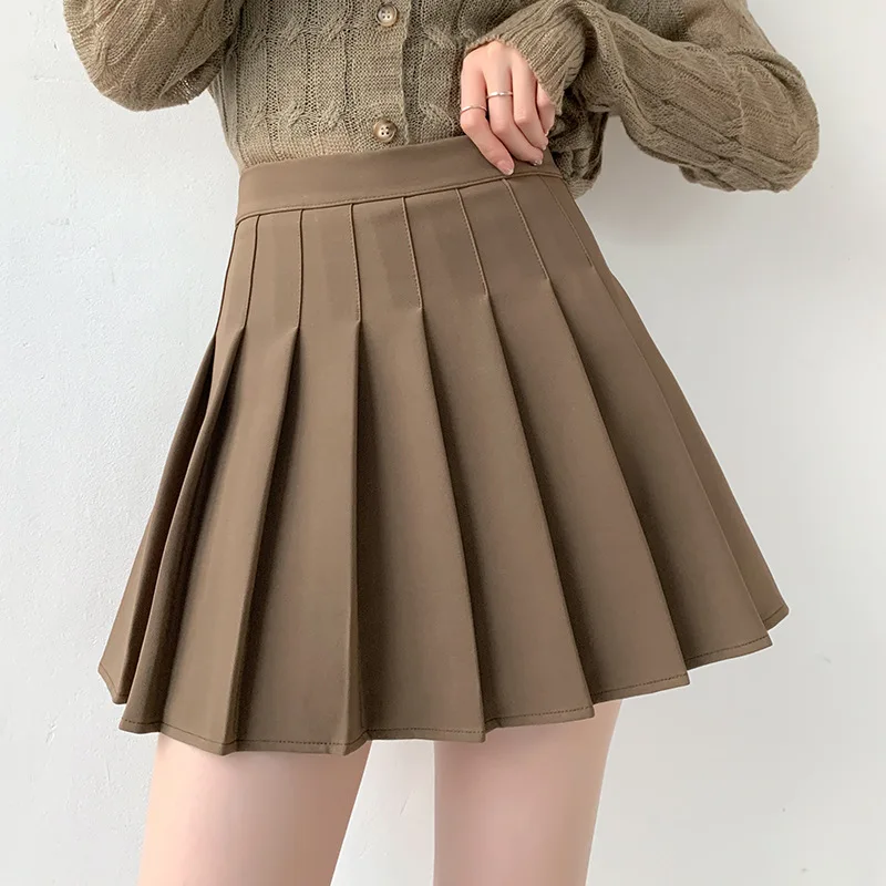 

FESTY KARY High Quality 2022 Summer Women Skirts Fashion Solid Color Casual Kawaii Mini Skirt Girls School Pleated Skirts Women