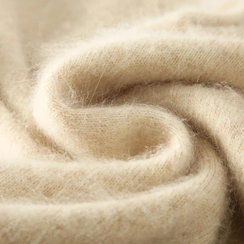 Осенне-зимний женский свитер Bew 100% норковый кашемировый воротник поло вязаный