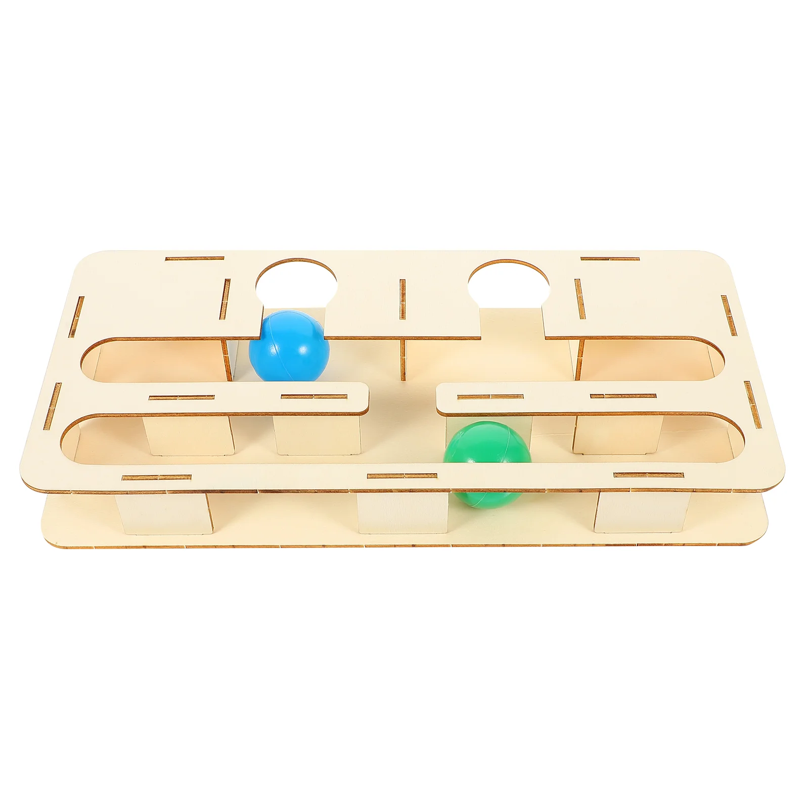 

Cat Toy Interactive Wood Track Wooden Puzzles Plaything Teasing Indoor Toys