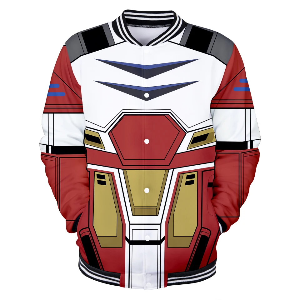 

GUNDAM Character Suit 3D Baseball Jackets Men Women Coats Long Sleeve Jacket Cosplay costume Streetwear Trendy Style Clothes