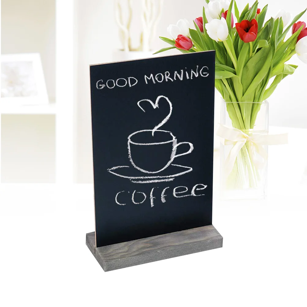 

Wooden Chalkboard 1Pcs 22x15CM Wood Display Sign Board Blackboard Message Board for Restaurant Bar
