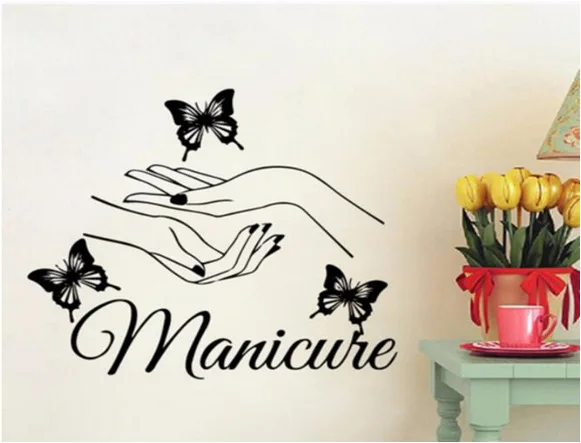 

Manicure Wall Stickers Decal Decor Vinyl removable self-adhesive