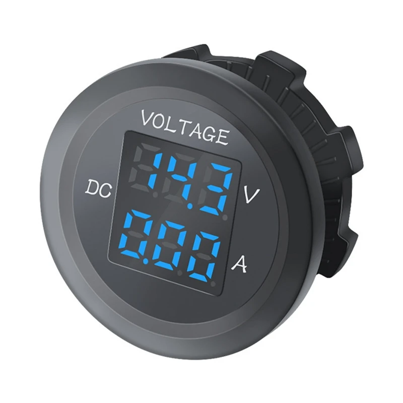 

NEW-Car LED Digital Voltmeter DC 12V/24V LED Dual Voltmeter Ammeter Voltage Gauge For Car Boat Universal Waterproof