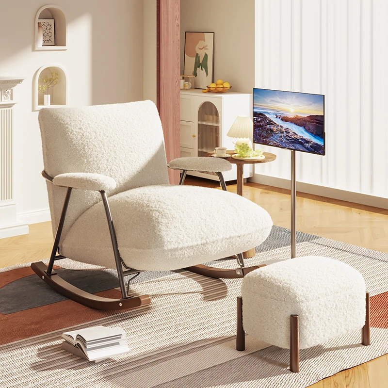 Cat Scratching Skin Style Recliner Chair Balcony Modern Design Bedroom Rocking Comfy Nordic Sedia A Dondolo Room Furniture