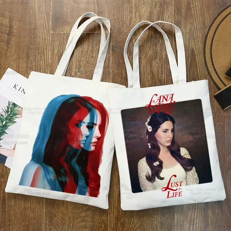 Lana Del Rey Singer Fans Unisex Холщовая сумка через плечо Eco Just For Life Сумка для покупок