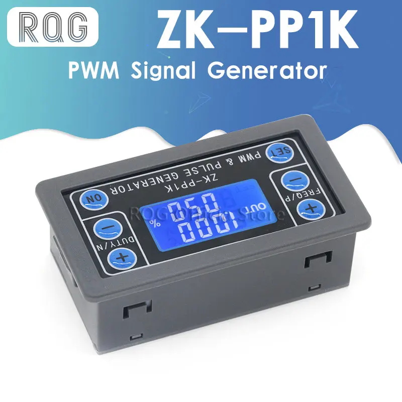 

ZK-PP1K Dual Mode LCD PWM Signal Generator 1-Channel 1Hz-150KHz PWM Pulse Frequency Duty Cycle Adjustable Square Wave Generator