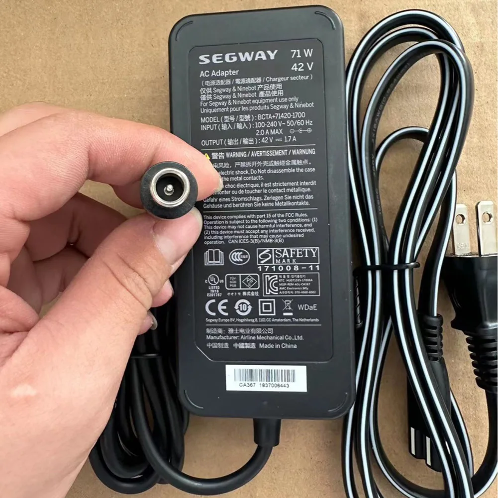 Оригинальное зарядное устройство Segway 42 В 1 7 А для Ninebot ES2 ES4 E22 G30LP T15 F30 F40 F2 D28 D38 Xiaomi