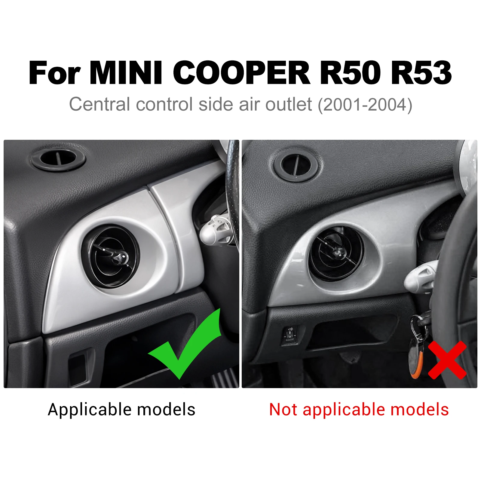 Для мини медного люка R50 R53 2001 2002 2003 2004 приборной панели автомобиля боковая крышка