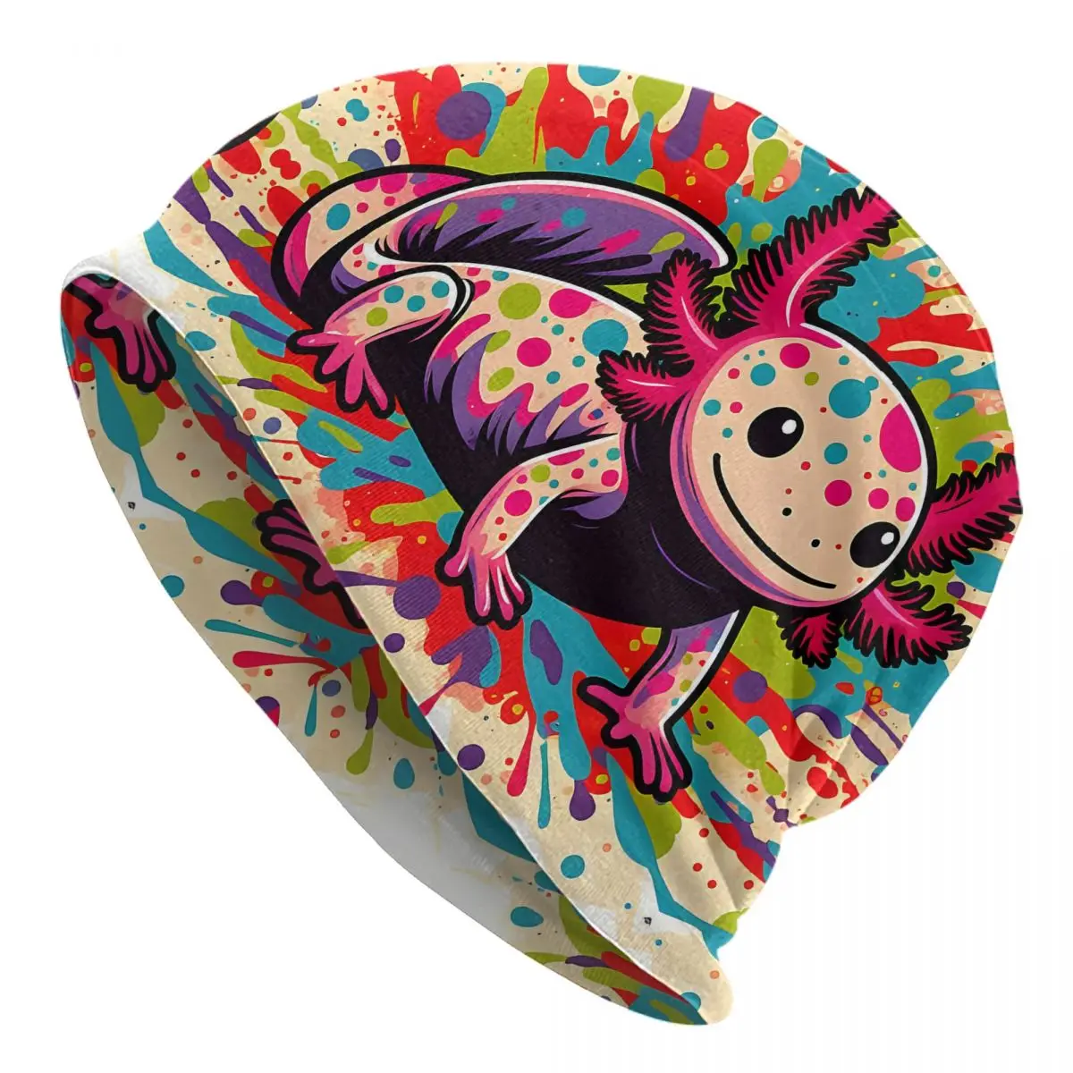 Милые осенние женские тонкие облегающие шапки Axolotl двойные использованные