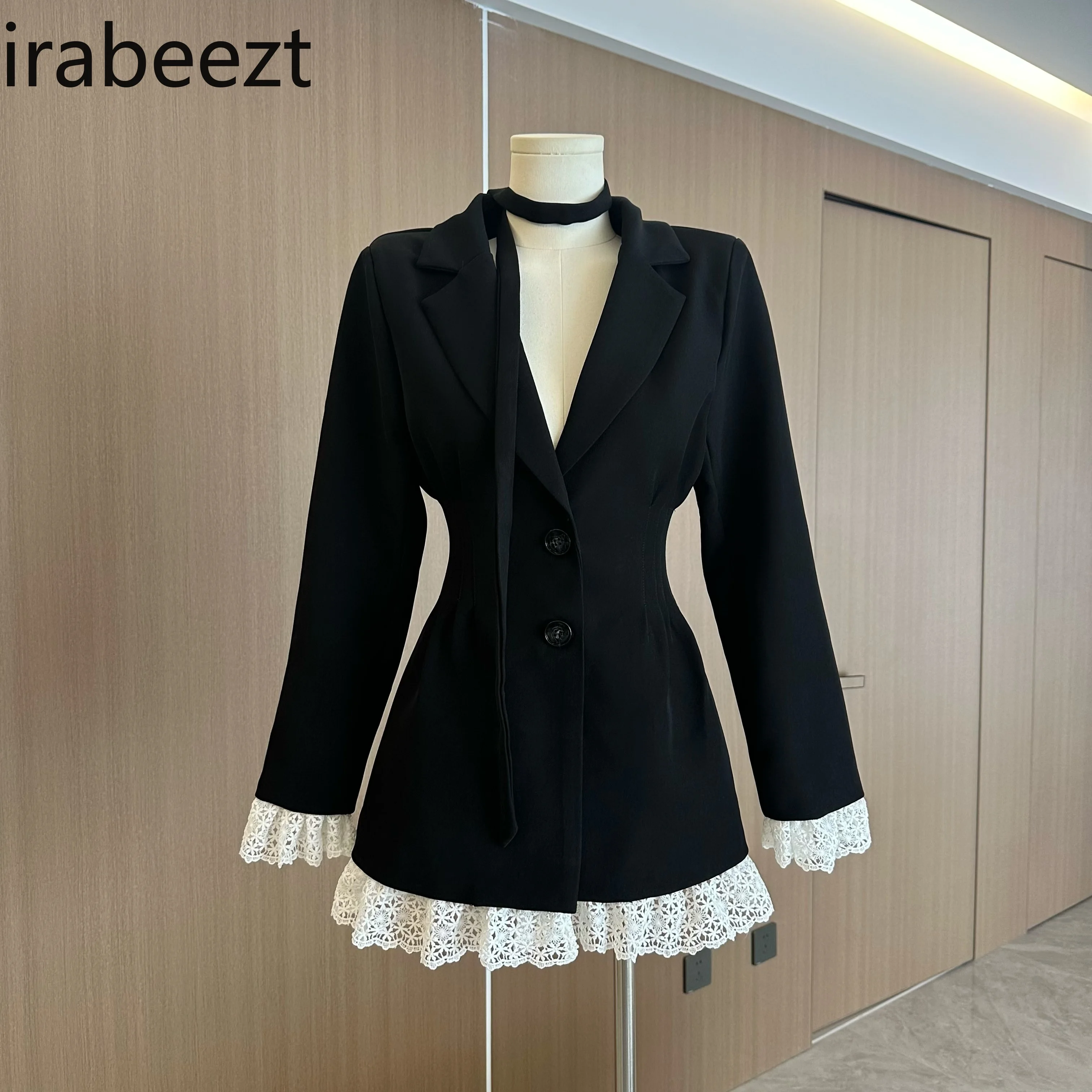 Кружевное лоскутное пальто женский милый темпераментный Топ Casacos De Inverno Feminino