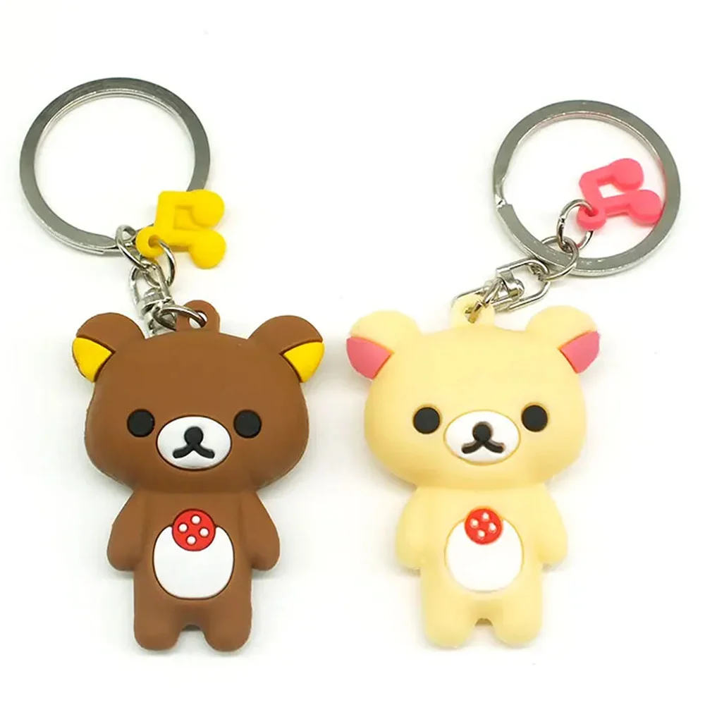 Брелок для ключей милый 3D рилаккума корилаккума медведь талисман ПВХ брелок