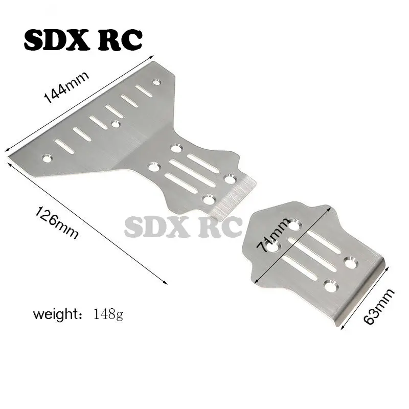 

1 set Force Racing Model Car Front and rear skid Metal armor Chassis armor Modified op pieces for KM 1/7 Rally C3 WRC