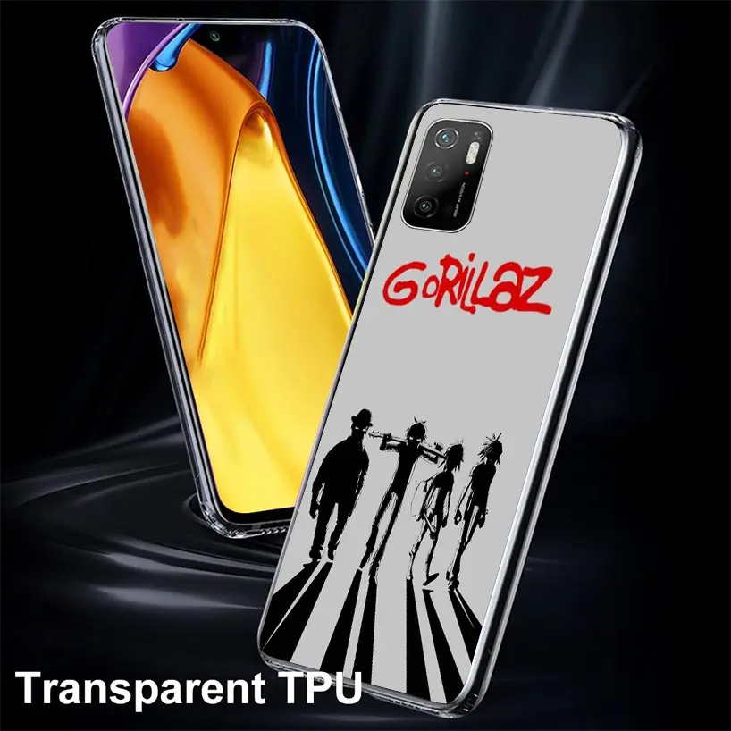 Фото Чехол для телефона Gorillaz Anime для Xiaomi Redmi Note 10 9 9S 8 8T 7 5 Pro Mi 12T 11T 10T 9T 12 11 Lite A3 A2 Trend Fundas Mi 11 №2