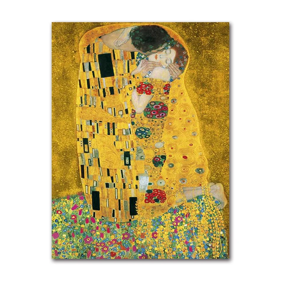 

Репродукции, принты на холсте для гостиной, портрет Адель, кровь, холст, картины на стене, картины «Поцелуй Густава Климта»