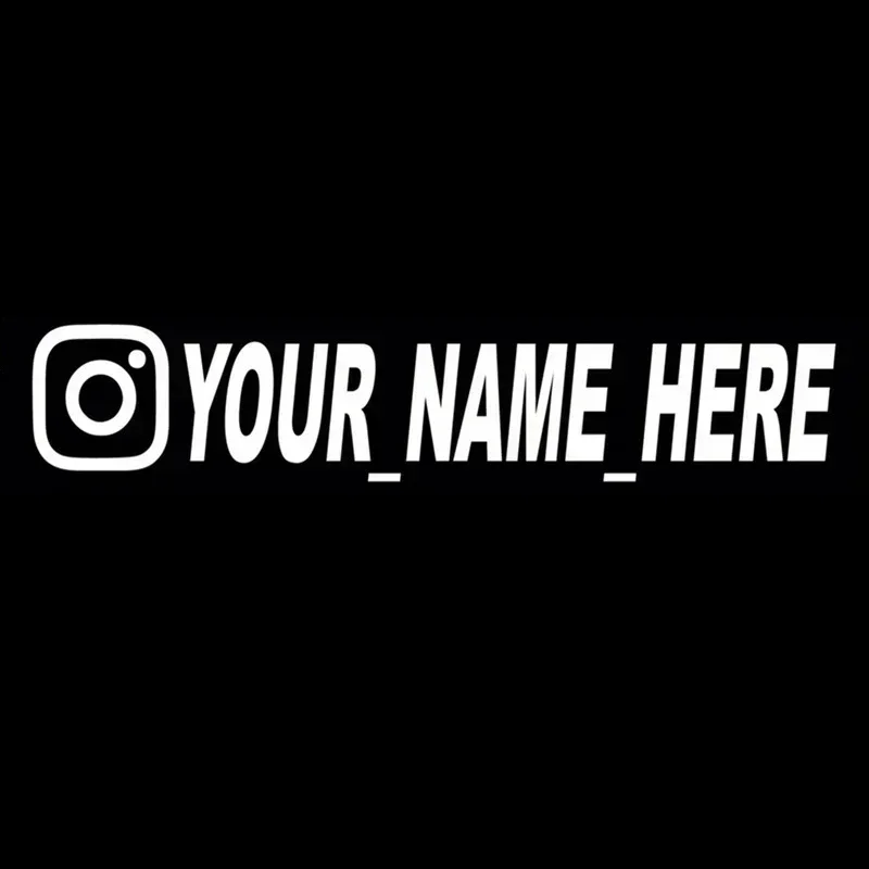 

Имя пользователя, персонализированные виниловые наклейки на Instagram, мотоцикл для Instagram FACEBOOK, настройка потребляется, удаляет автомобильную наклейку