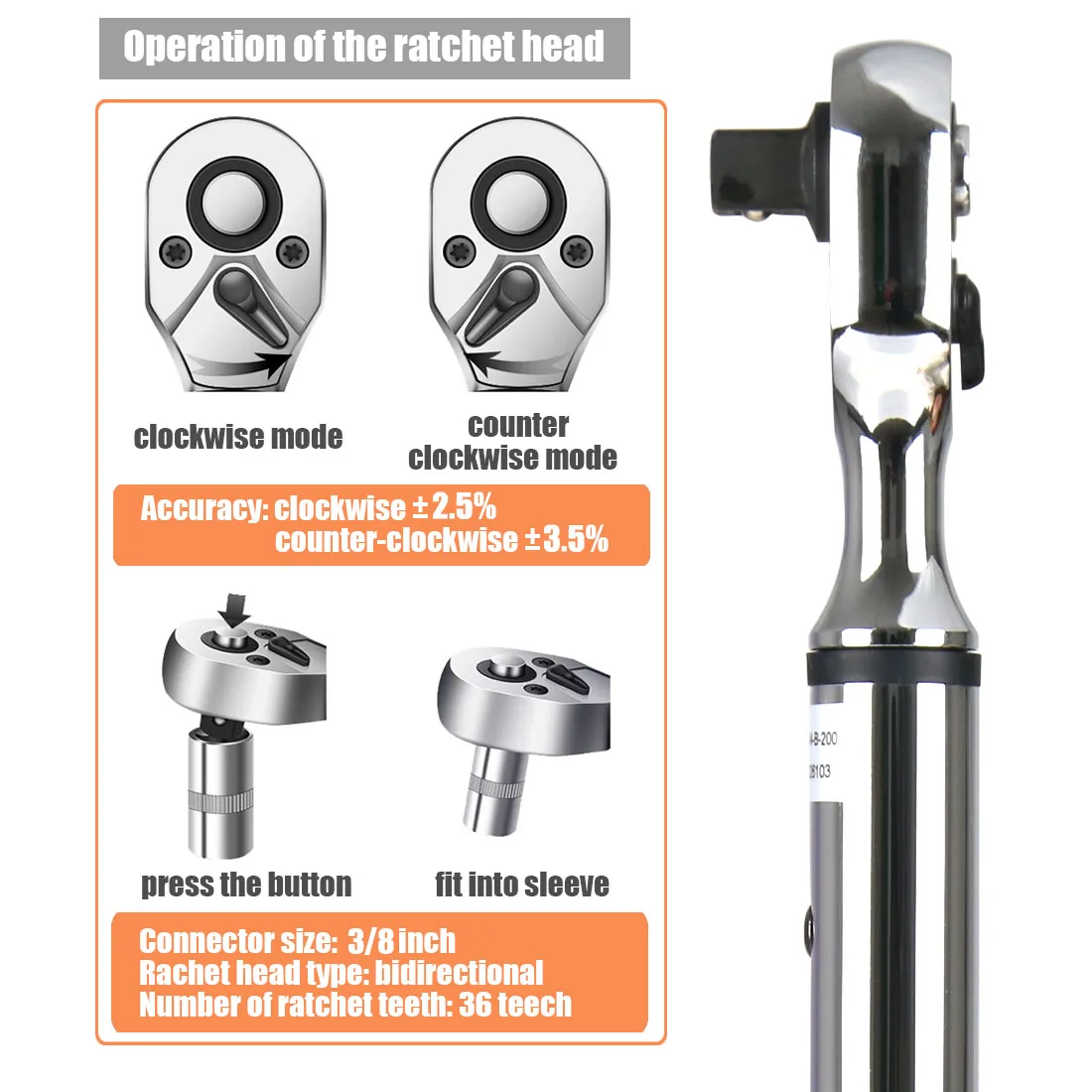 1/2 3/8 дюйма 135 Нм цифровой динамометрический ключ большой экран обновленный