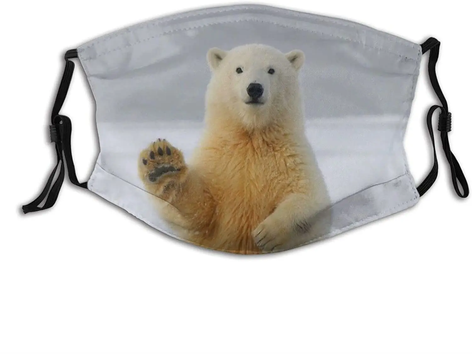 

Polar Bear Face Mask Washable Reusable Breathable Adjustable Face Bandanas Balaclavas for Women Men Adults