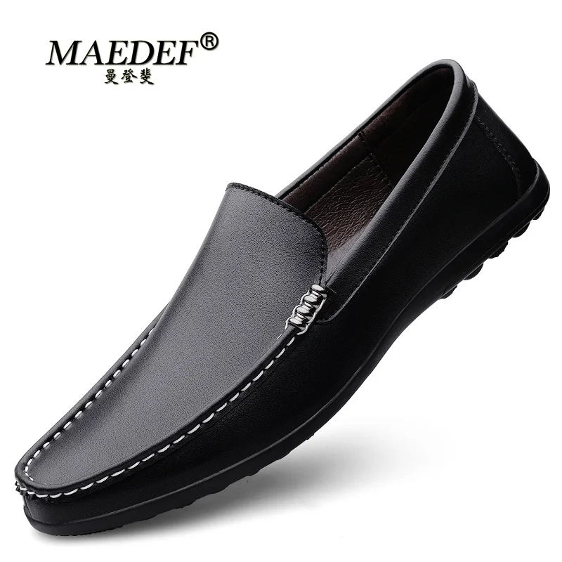 

MAEDEF Men Shoes Luxury Brand 2022 Casual Slip on Formal Loafers Men Moccasins Italian Black Male Driving Shoes Men