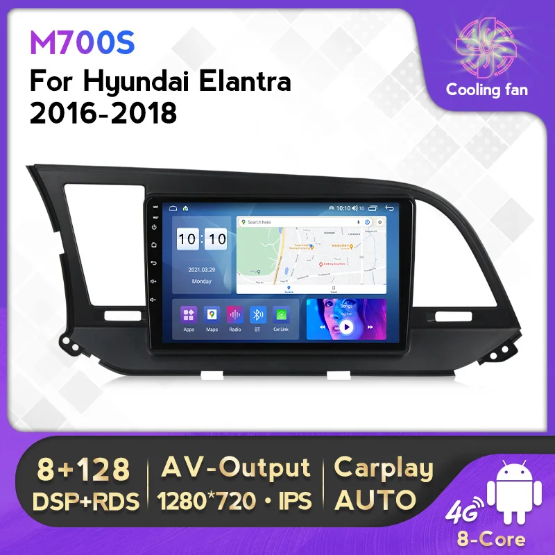 

7862S Android 12 Car Radio For Hyundai Elantra 6 2016 - 2018 Carplay WIFI BT Car Multimedia Player Automobile Intelligent System