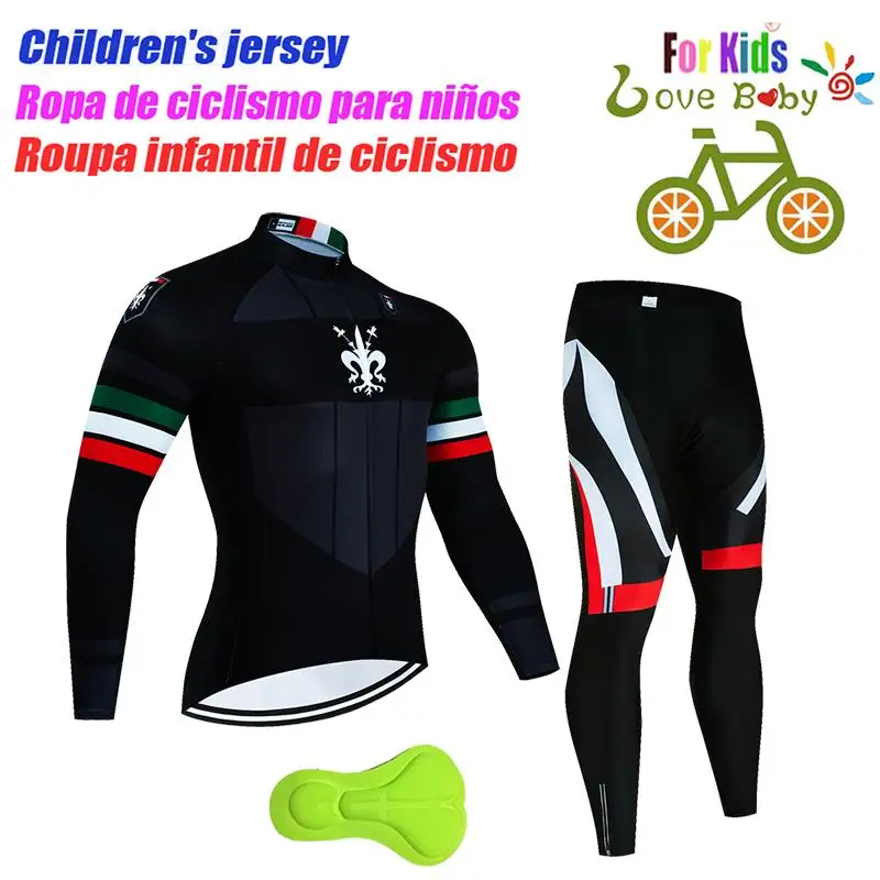 High Quality Kids Cycling Clothing Summer Kids Jersey Set Biking Long Sleeve Clothes Suit MTB Children's Cycling Wear 2023