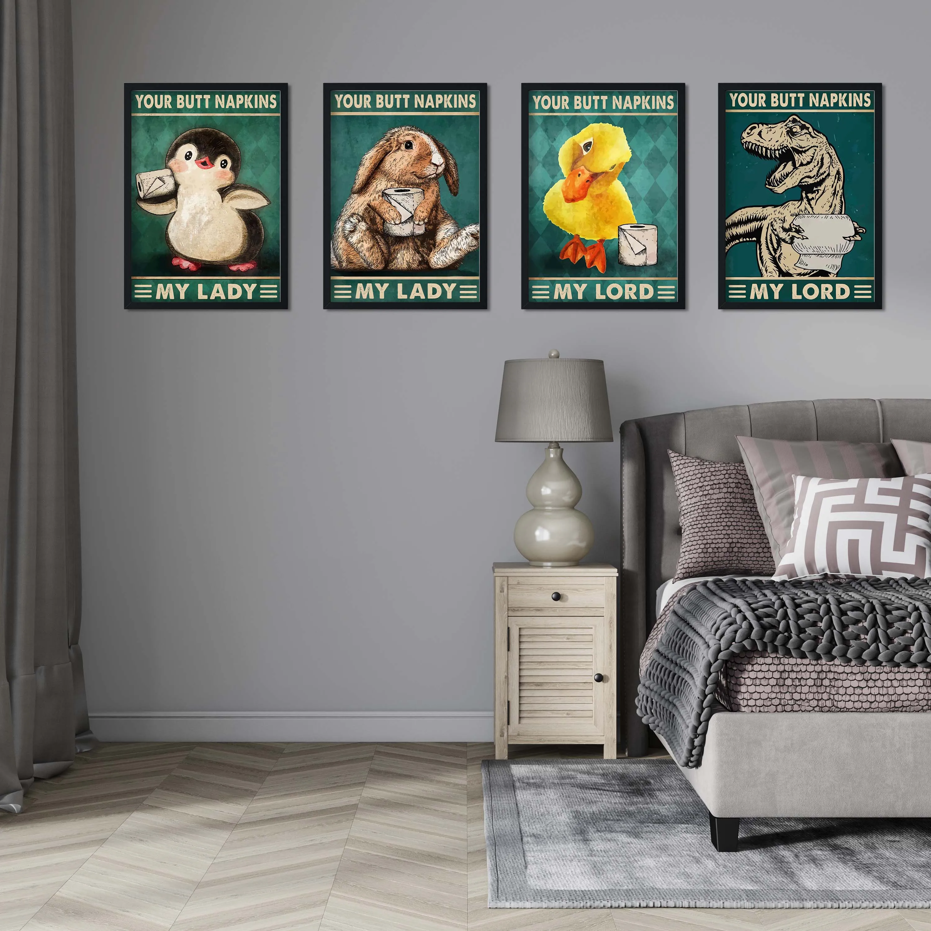 Туалетная бумага в современном стиле для ванной комнаты маленькие животные