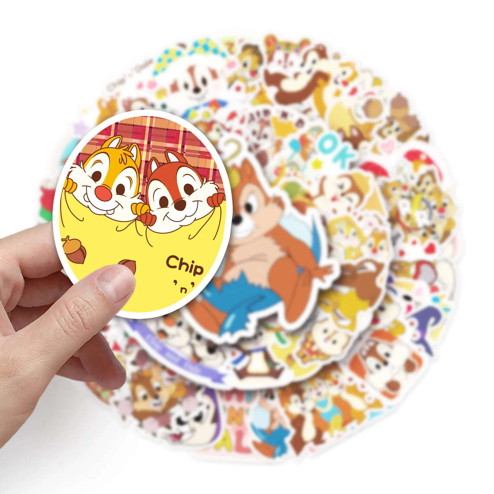 

40pcs/50pcs Chipmunk Cartoon Cute Chip 'n' Dale Decoration Material Stickers Hand Account Mobile Phone Tablet Suitcase Graffiti